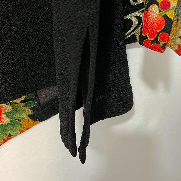 SOFT SURROUNDINGS Kimono Jacket, Black/Red/Green - XL - Picture 7 of 9